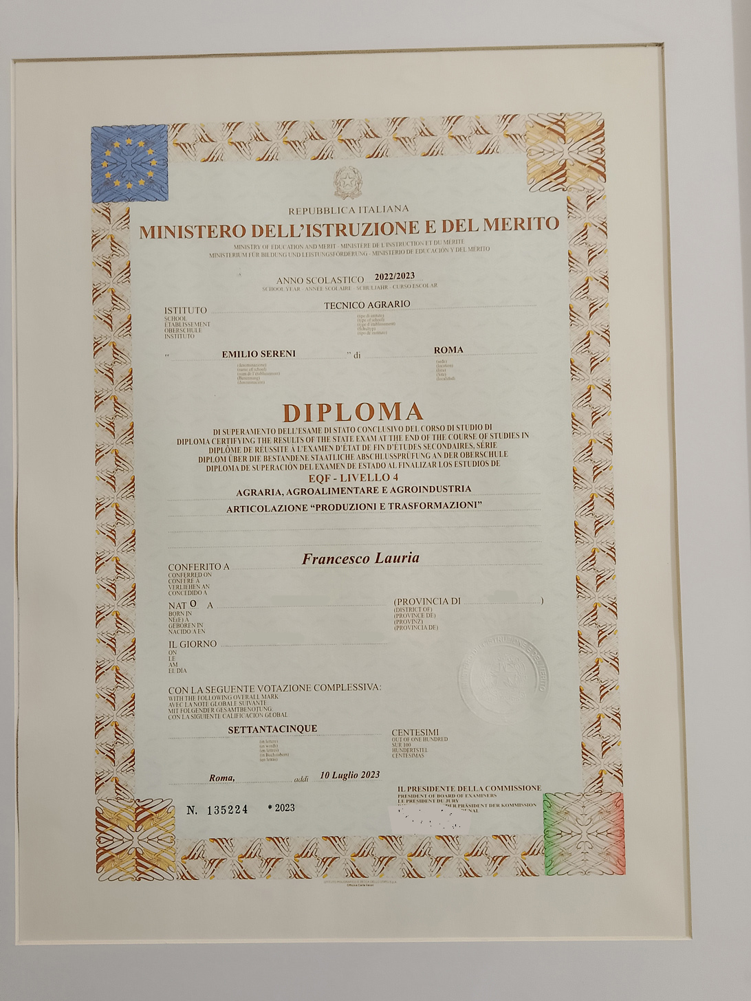 Diploma e certificazione