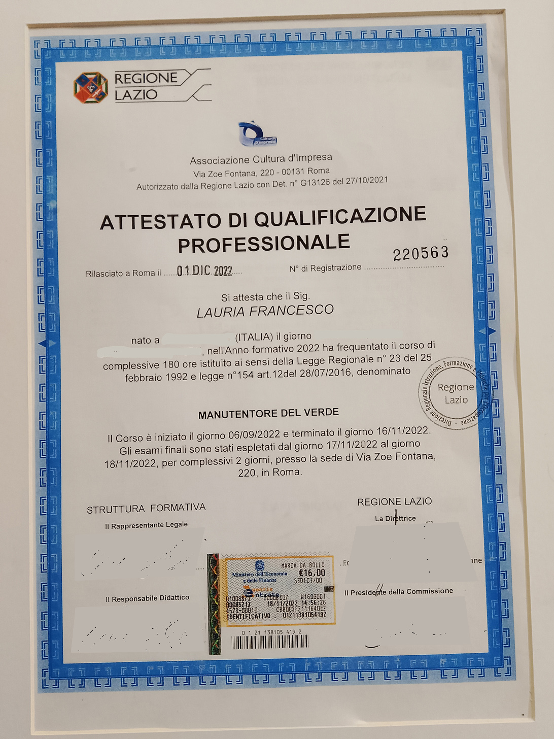 Diploma e certificazione