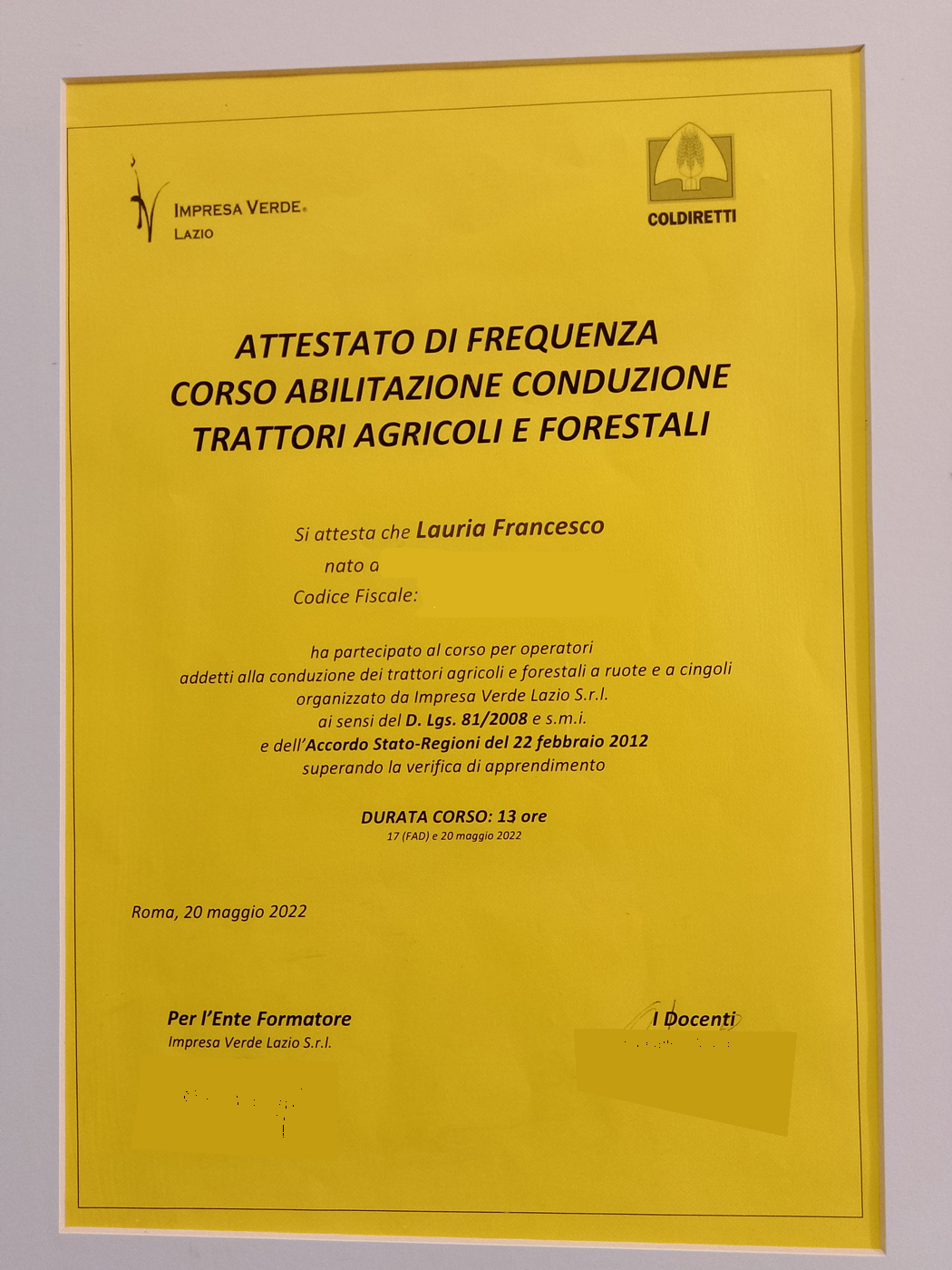 Diploma e certificazione
